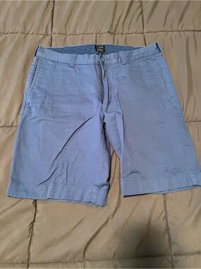 J. Crew Factory Sky Blue Flat-Front Chino Shorts